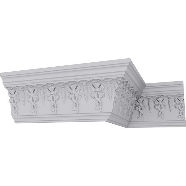 Ekena Millwork 4 1/4"H x 2 3/4"P x 5"F x 94 1/2"L Scott Crown Moulding - MLD04X03X05SC