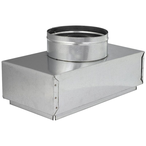 Imperial Duct Boots, 14 in L, 6 in W, 12 in H, 30 ga Gauge, Steel, Galvanized - GVL0132-B