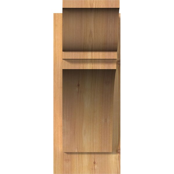 Ekena Millwork Thorton Smooth Traditional Outlooker, Western Red Cedar, 7 1/2"W x 18"D x 18"H - OUT08X18X18THR01SWR