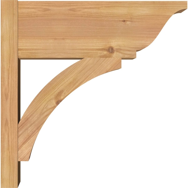 Ekena Millwork Thorton Smooth Traditional Outlooker, Western Red Cedar, 7 1/2"W x 18"D x 18"H - OUT08X18X18THR01SWR