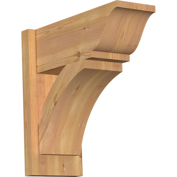 Ekena Millwork Thorton Smooth Traditional Outlooker, Western Red Cedar, 7 1/2"W x 18"D x 18"H - OUT08X18X18THR01SWR