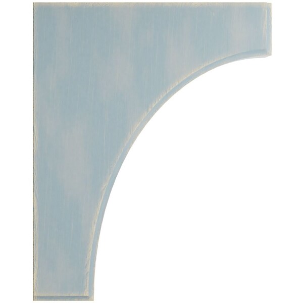 Ekena Millwork 1 3/4"W x 8"D x 10"H Clarksville Wood Vintage Decor Bracket, Driftwood Blue - BKTWD02X08X10CVBU