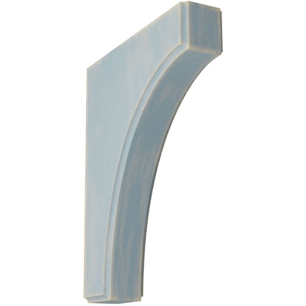 Ekena Millwork 1 3/4"W x 8"D x 10"H Clarksville Wood Vintage Decor Bracket, Driftwood Blue - BKTWD02X08X10CVBU