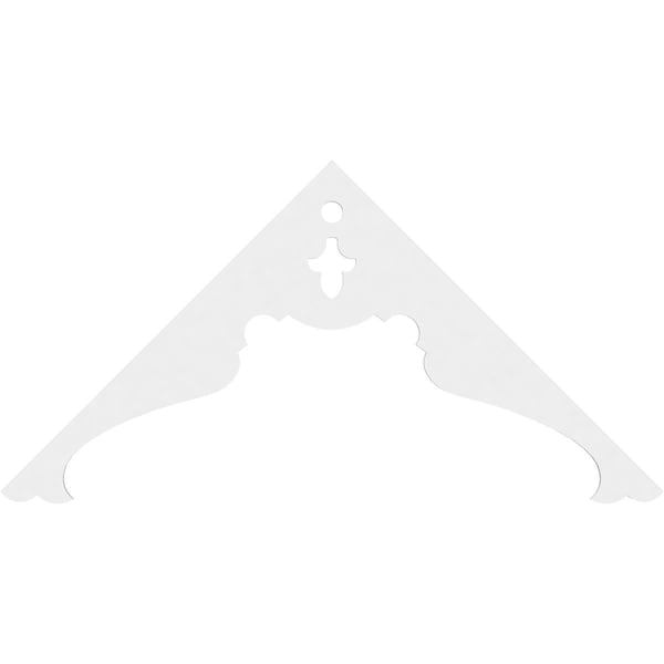 Ekena Millwork Pitch Heath Architectural Grade PVC Gable Pediment, 72"W x 36"H x 1"P (12/12) - GPP072X036X100HEA
