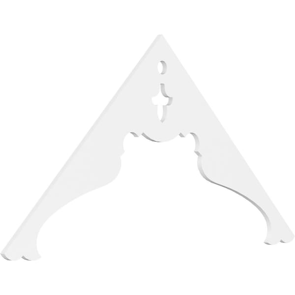 Ekena Millwork Pitch Heath Architectural Grade PVC Gable Pediment, 72"W x 36"H x 1"P (12/12) - GPP072X036X100HEA