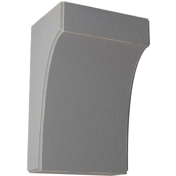Ekena Millwork 5 1/4"W x 4"D x 8"H Clarksville Wood Vintage Decor Bracket, Pebble Grey - BKTWD05X04X08CVPG