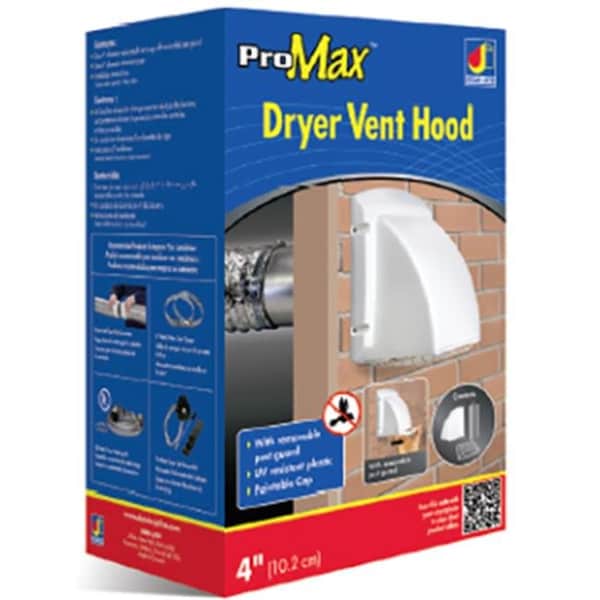 Dundas Jafine Dundas Jafine BLH4BLKZW6 4 in. 6 Pro Vent Exhaust Hoods - Black - BLH4BLKZW6