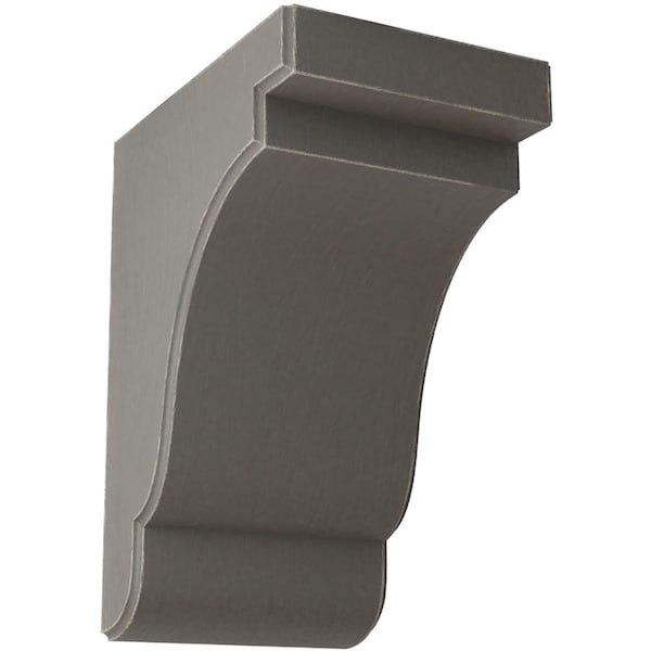 Ekena Millwork 5 1/4"W x 7 1/4"D x 9 1/2"H Bedford Wood Vintage Decor Bracket, Reclaimed Grey - BKTWD05X07X10BEGY