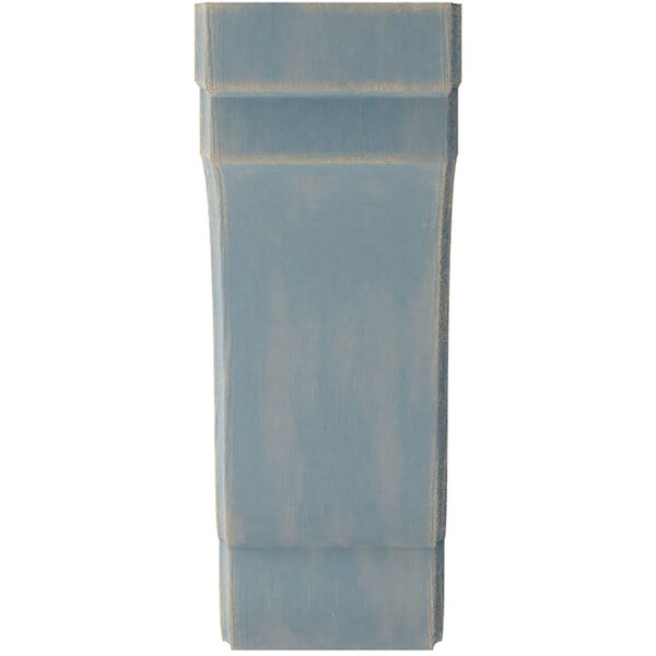 Ekena Millwork 3 1/2"W x 7 1/4"D x 9 1/2"H Bedford Wood Vintage Decor Bracket, Driftwood Blue - BKTWD04X07X10BEBU