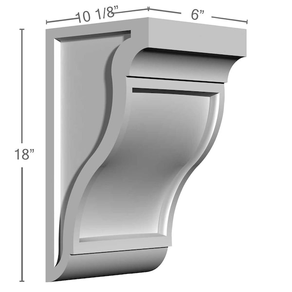 Ekena Millwork 6"W x 10 1/8"D x 18"H Cole Bracket - BKT06X18X10CO