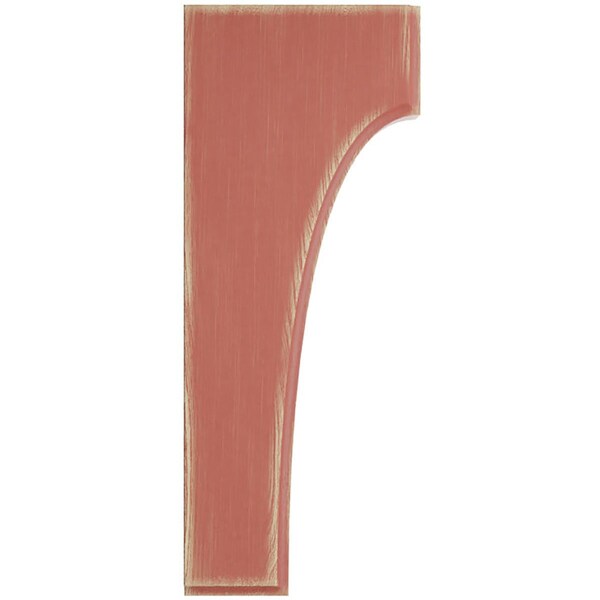 Ekena Millwork 1 3/4"W x 4"D x 10"H Clarksville Wood Vintage Decor Bracket, Salvage Red - BKTWD02X04X10CVRD