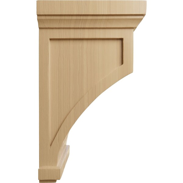 Ekena Millwork 7"W x 7 1/2"D x 13"H Fluted Mission Corbel, Cherry - COR07X07X13FLCH