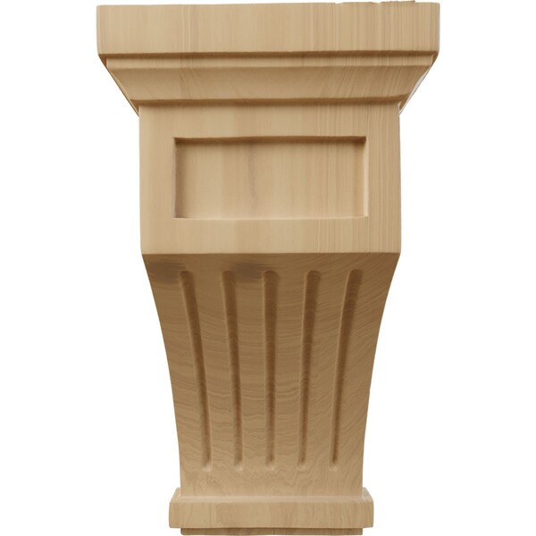 Ekena Millwork 7"W x 7 1/2"D x 13"H Fluted Mission Corbel, Cherry - COR07X07X13FLCH