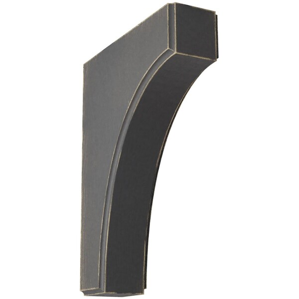 Ekena Millwork 1 3/4"W x 6"D x 8"H Clarksville Wood Vintage Decor Bracket, Black - BKTWD02X06X08CVBL