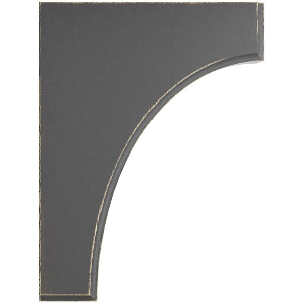 Ekena Millwork 1 3/4"W x 6"D x 8"H Clarksville Wood Vintage Decor Bracket, Black - BKTWD02X06X08CVBL