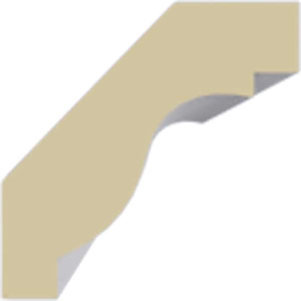 Ekena Millwork 1 1/4"H x 1 1/4"P x 1 3/4"F x 94 1/2"L Hillsborough Traditional Smooth Crown Moulding - MLD01X01X01HI