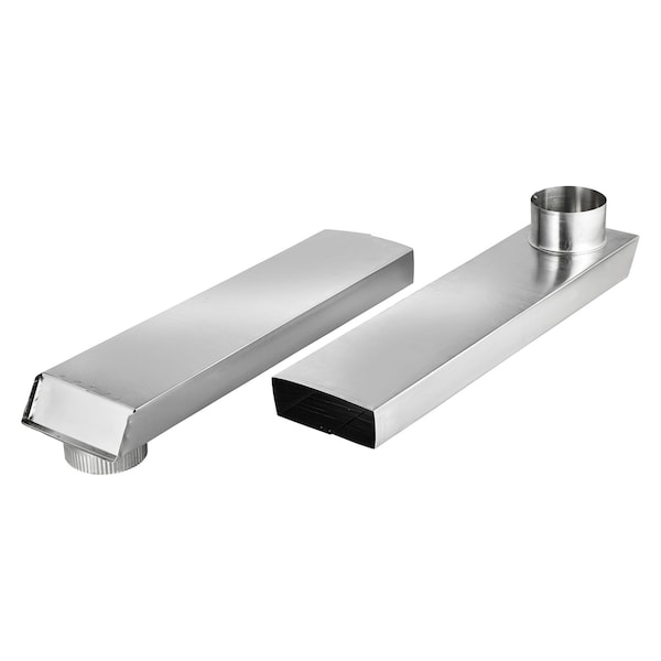 Lambro Tite Fit 90 deg Rectangular Aluminum Dryer Duct - 3006