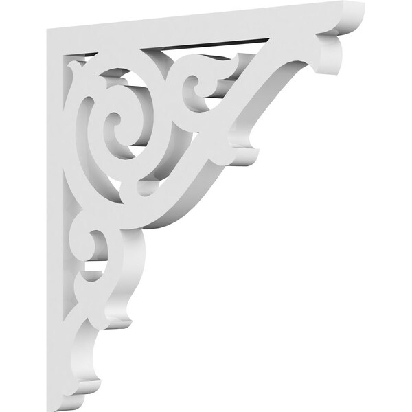 Ekena Millwork Athens Architectural Grade PVC Bracket, 5/8"W X 8"D X 8"H - BKTP01X08X08AT