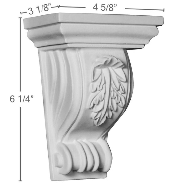 Ekena Millwork 4 5/8"W x 3 1/8"D x 6 1/4"H Cole Corbel - COR05X03X06CO