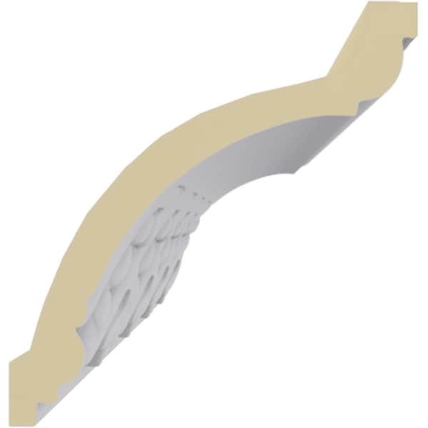 Ekena Millwork 3 1/2"H x 3 3/8"P x 4 7/8"F x 94 1/2"L, (3 7/8" Repeat), Lunel Crown Moulding - MLD03X03X04LU