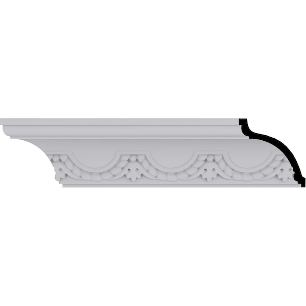 Ekena Millwork 3 1/2"H x 3 3/8"P x 4 7/8"F x 94 1/2"L, (3 7/8" Repeat), Lunel Crown Moulding - MLD03X03X04LU
