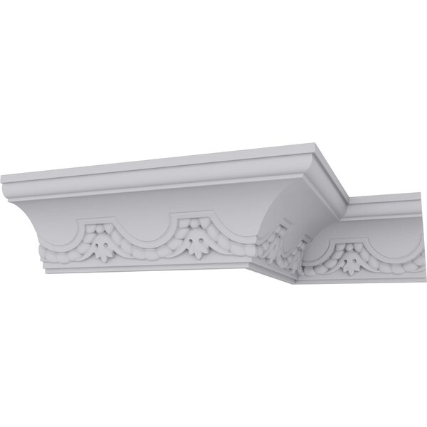 Ekena Millwork 3 1/2"H x 3 3/8"P x 4 7/8"F x 94 1/2"L, (3 7/8" Repeat), Lunel Crown Moulding - MLD03X03X04LU