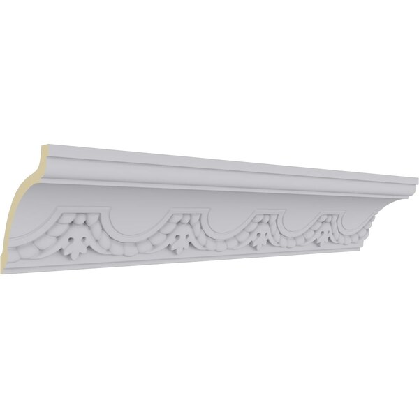 Ekena Millwork 3 1/2"H x 3 3/8"P x 4 7/8"F x 94 1/2"L, (3 7/8" Repeat), Lunel Crown Moulding - MLD03X03X04LU