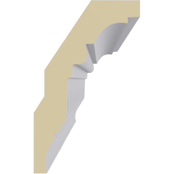 Ekena Millwork 3 5/8"H x 2 1/4"P x 4 1/4"F x 94 1/2"L, (1 3/8" Repeat) Heaton Crown Moulding - MLD04X02X04HE