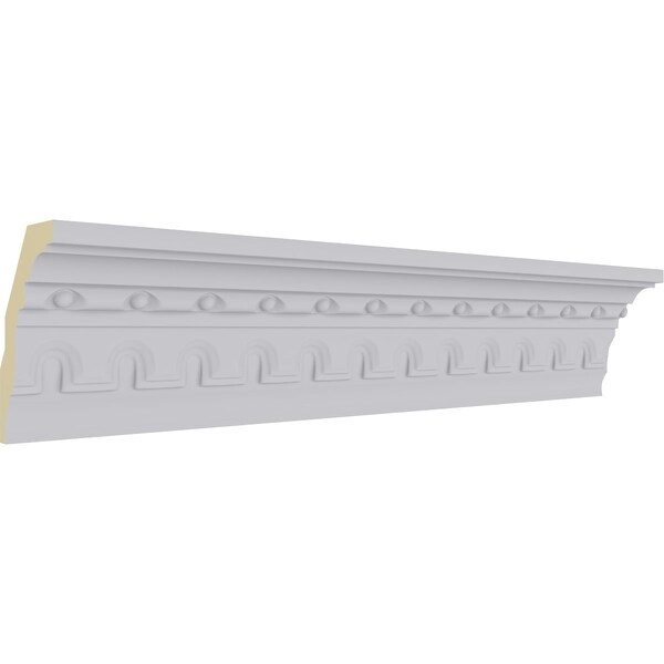 Ekena Millwork 3 5/8"H x 2 1/4"P x 4 1/4"F x 94 1/2"L, (1 3/8" Repeat) Heaton Crown Moulding - MLD04X02X04HE