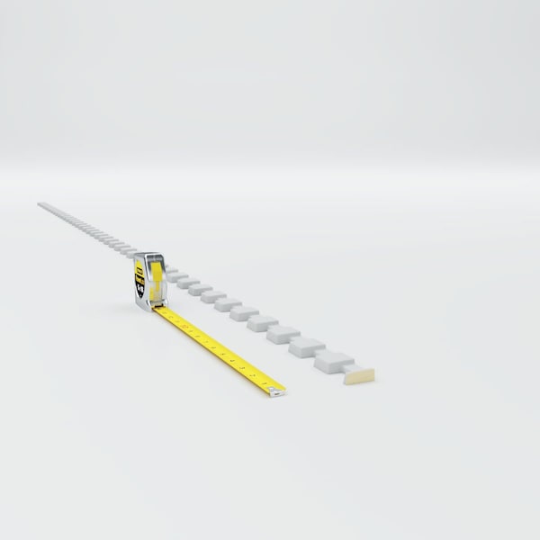 Ekena Millwork 1"H x 1/4"P x 96"L (1 7/8" Repeat) Dentil Block Moulding - MLD00X00DE