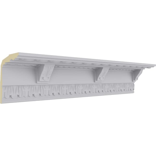 Ekena Millwork 3 3/4"H x 3 1/2"P x 5 1/8"F x 94 1/2"L Granada Traditional Crown Moulding - MLD04X03X05GR