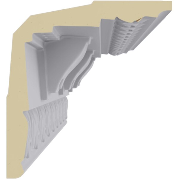Ekena Millwork 3 3/4"H x 3 1/2"P x 5 1/8"F x 94 1/2"L Granada Traditional Crown Moulding - MLD04X03X05GR