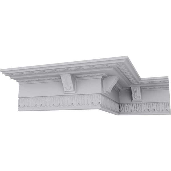 Ekena Millwork 3 3/4"H x 3 1/2"P x 5 1/8"F x 94 1/2"L Granada Traditional Crown Moulding - MLD04X03X05GR