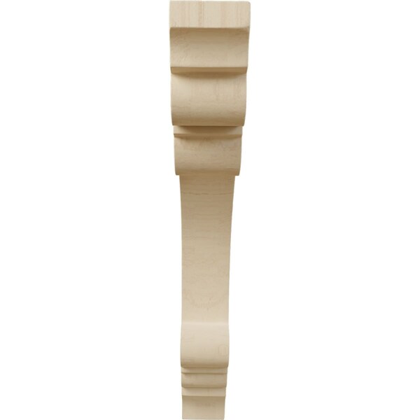 Ekena Millwork 1 1/2"W x 8 1/2"D x 10 1/2"H Medium Ellis Wood Corbel, Rubberwood - CORW02X09X11ELRW