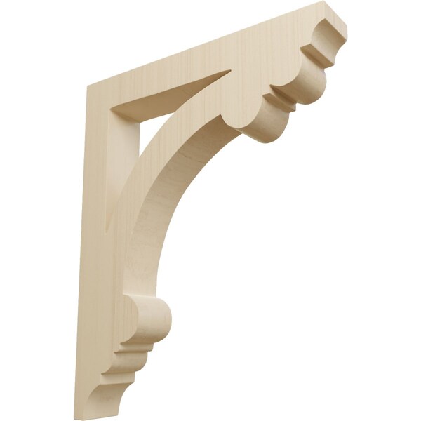 Ekena Millwork 1 1/2"W x 8 1/2"D x 10 1/2"H Medium Ellis Wood Corbel, Rubberwood - CORW02X09X11ELRW