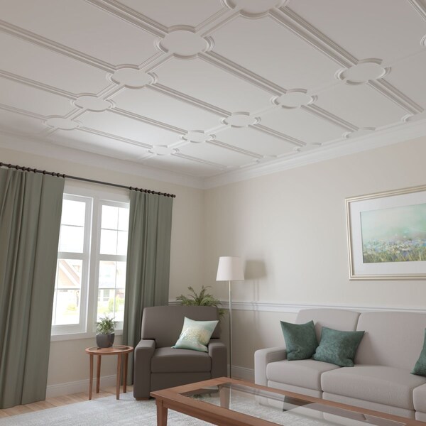 Ekena Millwork 24-in. W x 48-in. H Claremont Panel Moulding Kit Double Panel - PMLKCL24X48B