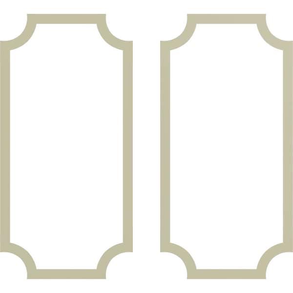 Ekena Millwork 24-in. W x 48-in. H Claremont Panel Moulding Kit Double Panel - PMLKCL24X48B