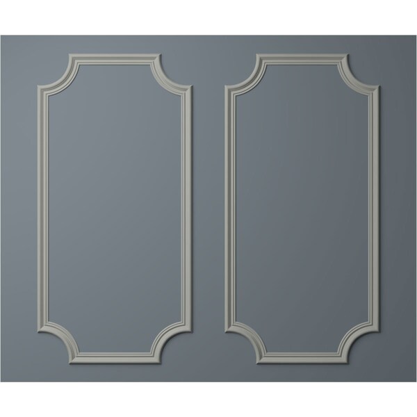 Ekena Millwork 24-in. W x 48-in. H Claremont Panel Moulding Kit Double Panel - PMLKCL24X48B