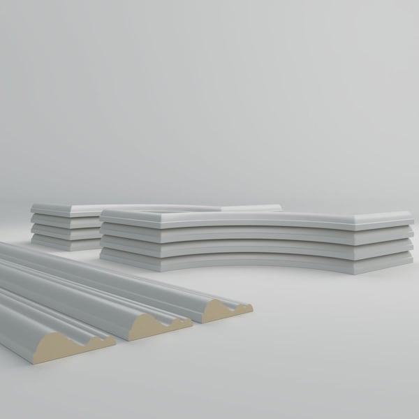 Ekena Millwork 24-in. W x 48-in. H Claremont Panel Moulding Kit Double Panel - PMLKCL24X48B