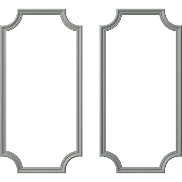 Ekena Millwork 24-in. W x 48-in. H Claremont Panel Moulding Kit Double Panel - PMLKCL24X48B