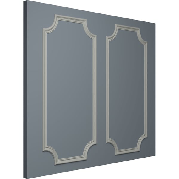 Ekena Millwork 24-in. W x 48-in. H Claremont Panel Moulding Kit Double Panel - PMLKCL24X48B