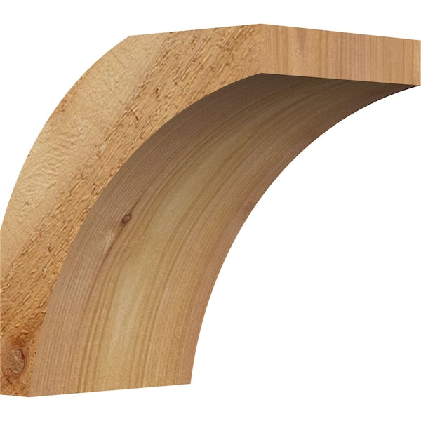 Ekena Millwork 4"W x 6"D x 6"H Thorton Rough Sawn Knee Brace, Western Red Cedar - BRC04X06X06THR00RWR