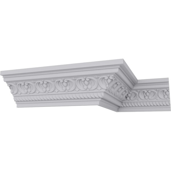 Ekena Millwork 3 1/4"H x 3 1/8"P x 4 5/8"F x 94 1/2"L, (1 7/8" Repeat) Pearl Crown Moulding - MLD03X03X05PE