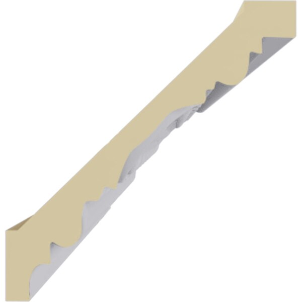 Ekena Millwork 3 1/4"H x 3 1/8"P x 4 5/8"F x 94 1/2"L, (1 7/8" Repeat) Pearl Crown Moulding - MLD03X03X05PE