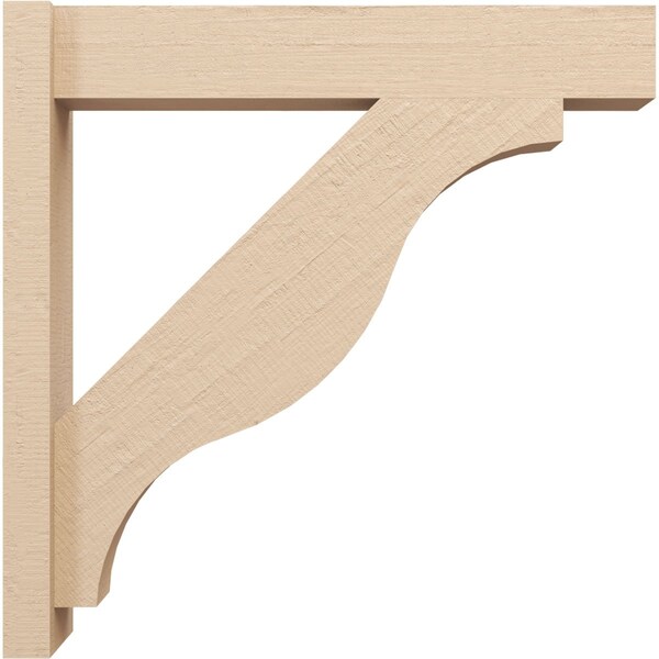 Ekena Millwork 6-in W x 28-in D x 28-in H Funston Block Rough Cedar Woodgrain TimberThane Outlooker, Primed Tan - OUTUR060X28X28FST44RCPR