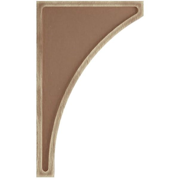 Ekena Millwork 3"W x 8 1/2"D x 14"H Jumbo Lawson Wood Vintage Decor Corbel, Weathered Brown - CORWD03X08X14LWBR