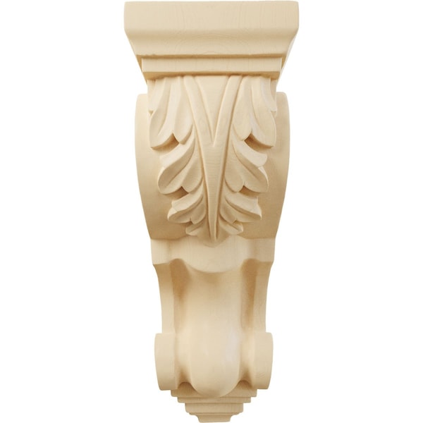 Ekena Millwork 5"W x 7"D x 14"H Large Traditional Acanthus Corbel, Maple - CORW05X07X14TAMA