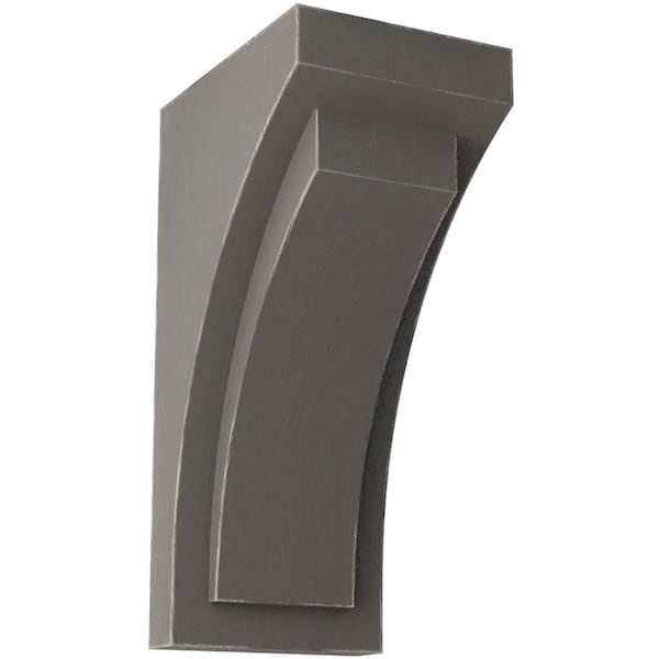 Ekena Millwork 5"W x 6 3/4"D x 12"H Large Felix Wood Vintage Decor Corbel, Reclaimed Grey - CORWD05X06X12FEGY