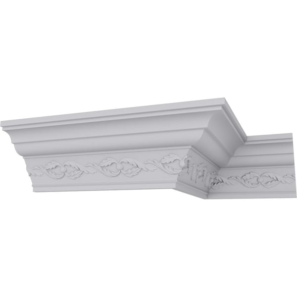 Ekena Millwork 3 5/8"H x 3 5/8"P x 5 1/8"F x 94 1/2"L, (3 1/2" Repeat), Washington Crown Moulding - MLD03X03X05WA