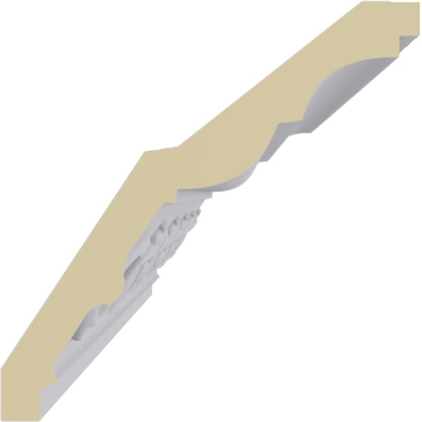 Ekena Millwork 3 5/8"H x 3 5/8"P x 5 1/8"F x 94 1/2"L, (3 1/2" Repeat), Washington Crown Moulding - MLD03X03X05WA